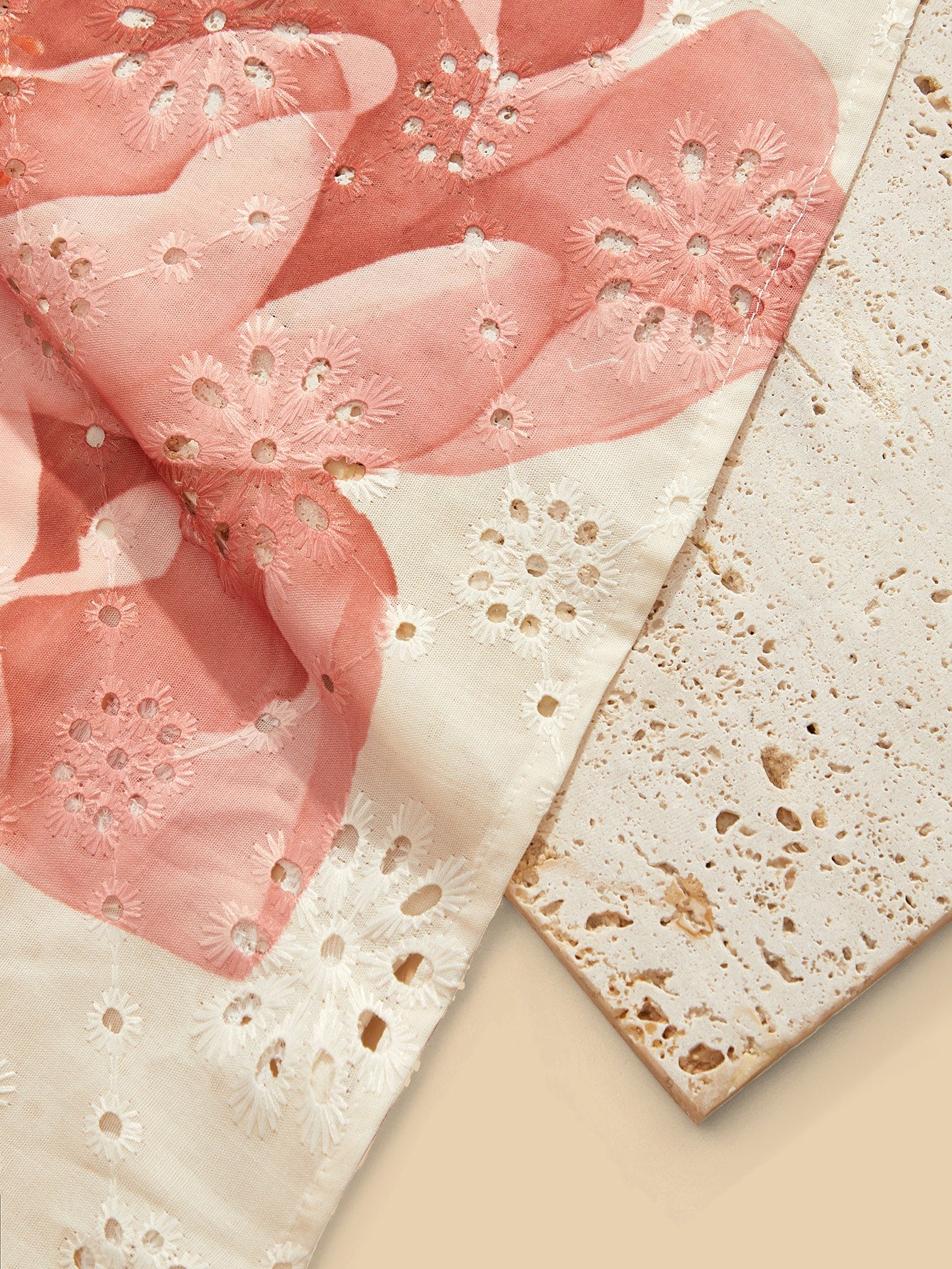 Floral Pattern Cutout Waist Embroidered Dress