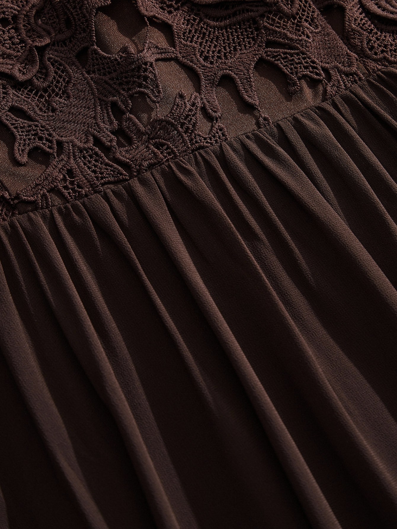 Lace Patchwork Flared Dress
