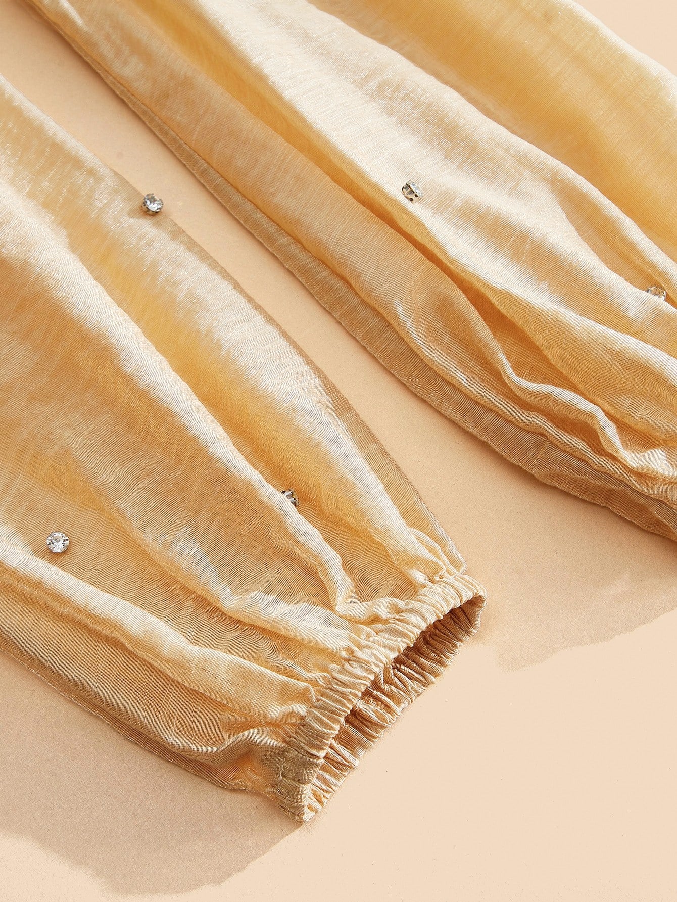 Women's Long Dress With 3D Rhinestone Decor