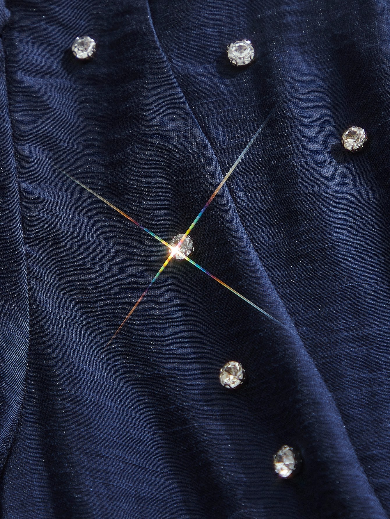 Women's Long Dress With 3D Rhinestone Decor