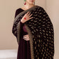 EMBROIDERED VELVET SHAWL VS-42
