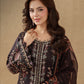 AJUBEP-06 Printed Embroidered Cambric Unstitched 3 Pcs
