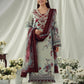 AJUBEP-03 Printed Embroidered Cambric Unstitched 3 Pcs