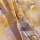French Design Tie Dye Print Yellow Dress