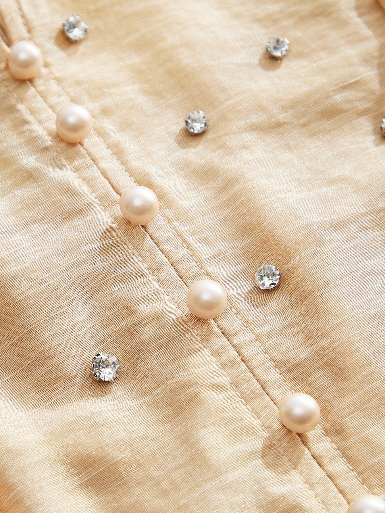 Women's Long Dress With 3D Rhinestone Decor