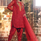 3-PC Embroidered Organza Shirt with Embroidered Net Dupatta and Trouser CMA-4-051 MEHROON