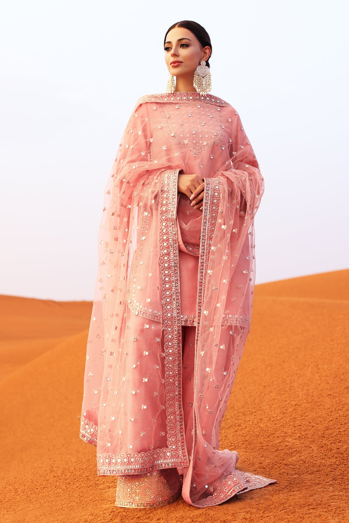 3-PC Embroidered Raw-Silk Suit CMA-5-142