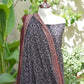Ajrak Black Chunri Two-Piece – Organic Dye Hand Block Printed (Lawn Shirt & Dupatta)