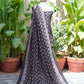 Ajrak Black Floral Butti – Organic Dye Hand Block Printed Lawn Two-Piece (Shirt & Dupatta) | Ajrak Design Dress