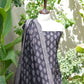 Ajrak Black Floral Butti – Organic Dye Hand Block Printed Lawn Two-Piece (Shirt & Dupatta) | Ajrak Design Dress