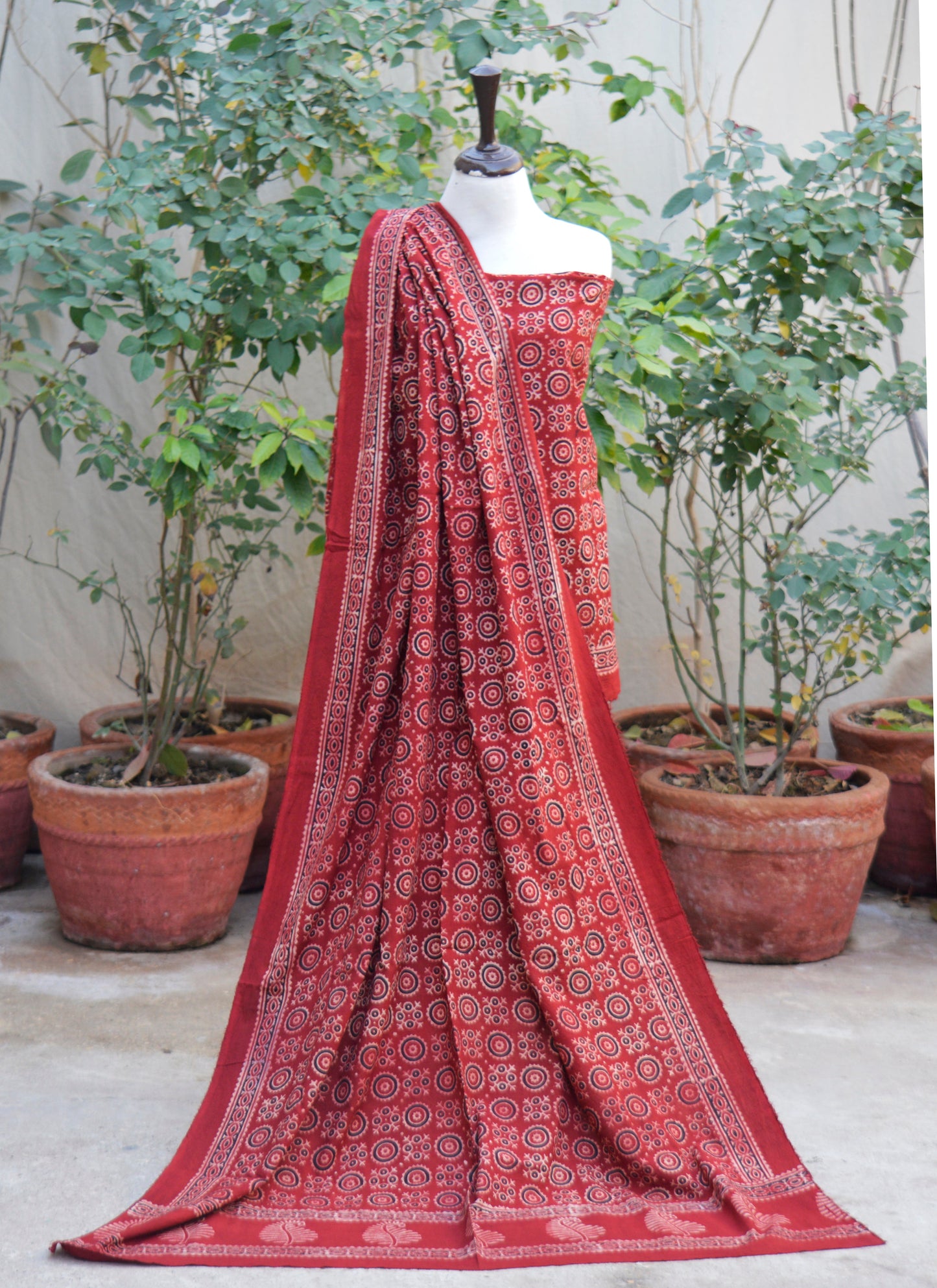 Ajrak Design Dress Floranza – Luxury Organic Dye Hand Block Printed Two-Piece Lawn