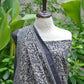 Ajrak Design Dress – Grey Floral Print, Organic Dye Lawn (Unstitched Two Piece)