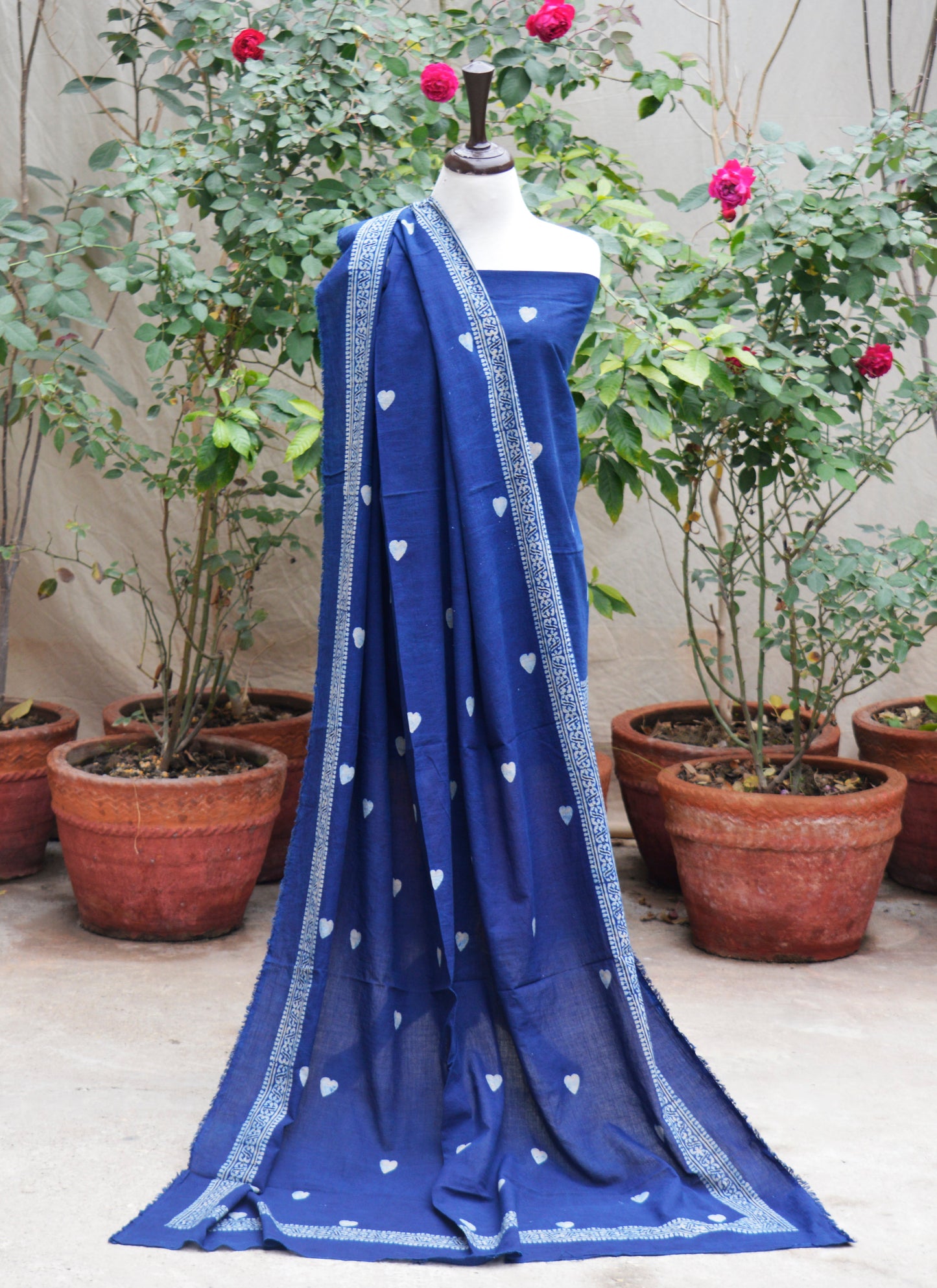 Ajrak Design Dress Ajrak Neela – Organic Dye Hand Block Printed Two-Piece ( Lawn)