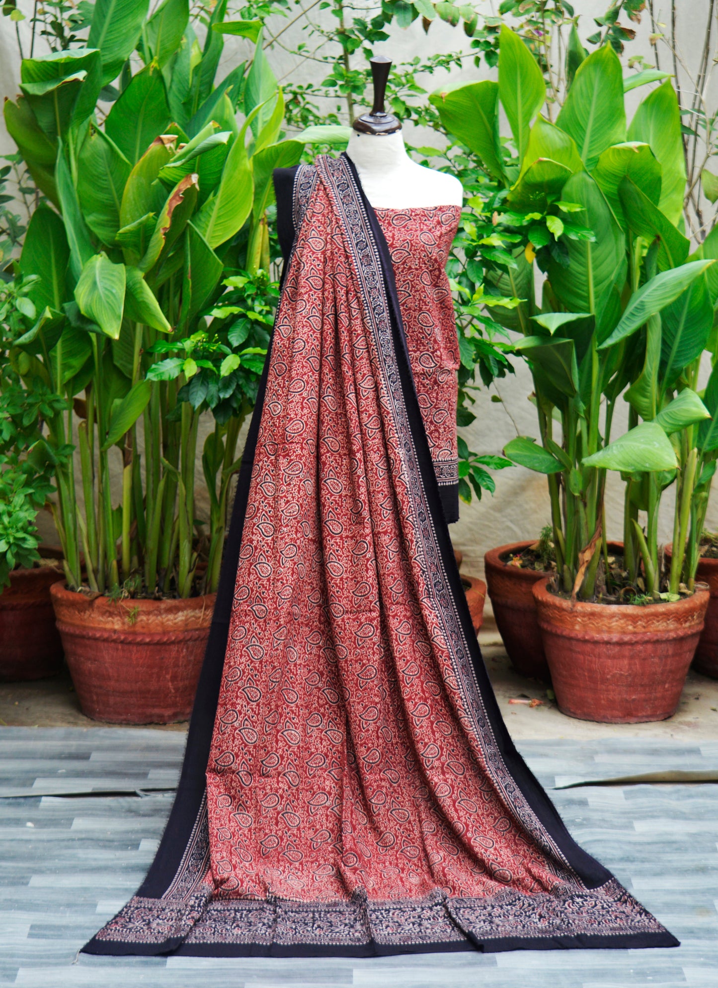 Ajrak Design Dress – Paisley Bandana Print, Lawn (Unstitched Two-Piece)