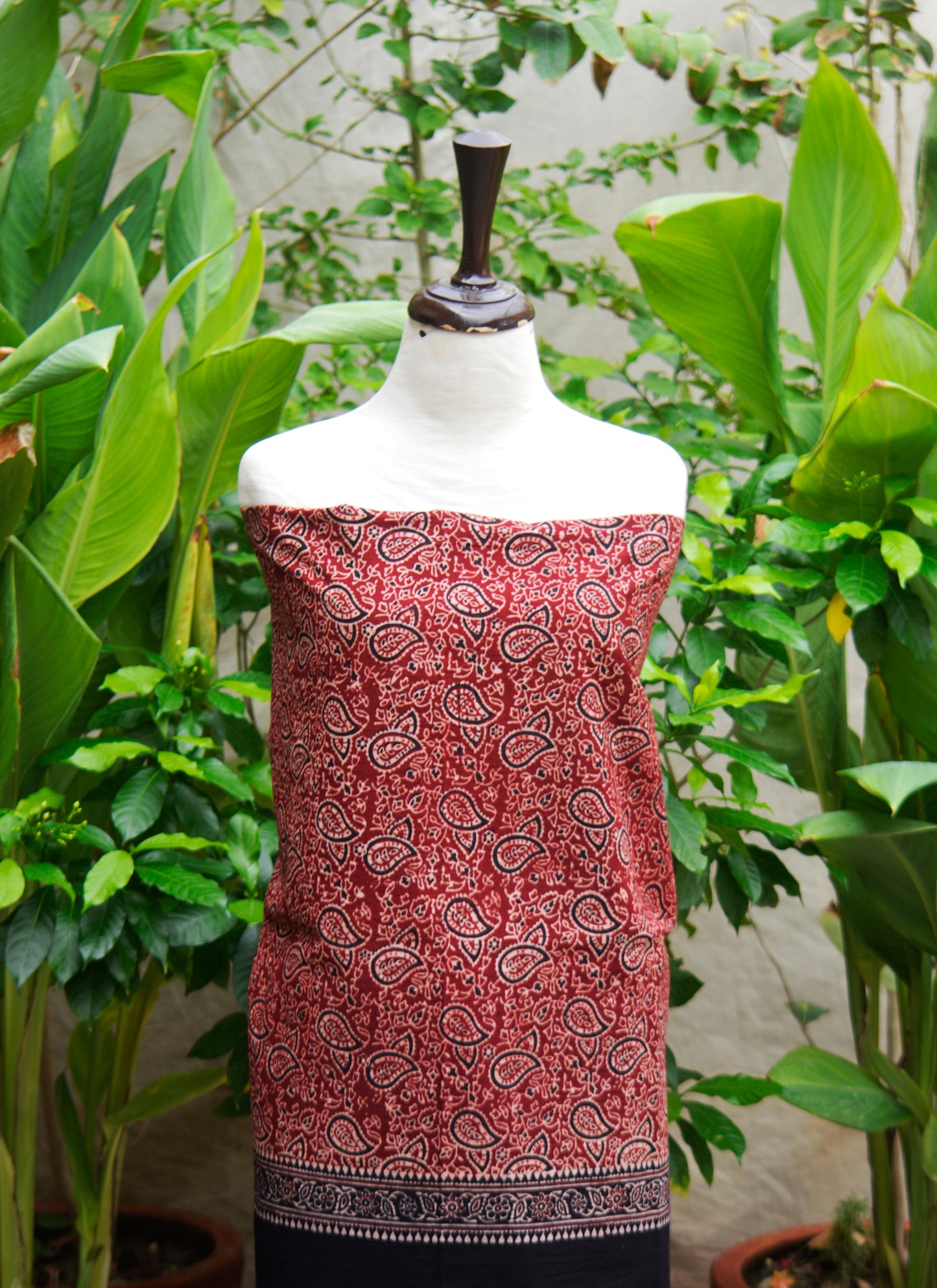 Ajrak Design Dress – Paisley Bandana Print, Lawn (Unstitched Two-Piece)