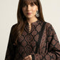 Organic Dye Hand Block Printed Ajrak Design Dress Two Tone Badam – Unstitched Lawn Two-Piece (Shirt & Dupatta)