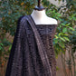Ajrak Design Dress Chunri Black (Lawn) – Luxury Organic Dye Hand Block Printed Two-Piece