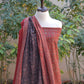 Ajrak Phulli Contrast – Luxury Organic Dye Hand Block Printed Ajrak Design Dress Two-Piece Lawn