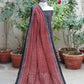 Ajrak Design Dress Floral Jaal Contrast – Organic Dye Hand Block Printed Lawn Two-Piece (Shirt & Dupatta)