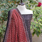 Ajrak Design Dress Floral Jaal Contrast – Organic Dye Hand Block Printed Lawn Two-Piece (Shirt & Dupatta)