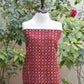 Ajrak Floral Red & Black Two-Piece – Hand Block Printed Lawn Shirt & Dupatta (Unstitched)