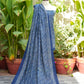 Ajrak Indigo Floral Bel – Unstitched Two-Piece Dress (Lawn Fabric)