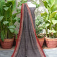 Organic Dye Hand Block Printed Ajrak Floral Jaal Black Two-Piece – Lawn (Shirt & Dupatta)