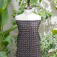 Organic Dye Hand Block Printed Ajrak Floral Jaal Black Two-Piece – Lawn (Shirt & Dupatta)