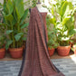 Organic Dye Hand Block Printed Ajrak Floral Maroon Two-Piece Dress – Lawn (Shirt & Dupatta)