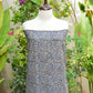 Organic Dye Ajrak Grey Floral Paisley Two-Piece – Hand Block Printed Unstitched Lawn Set | Ajrak Design Dress