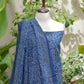 Ajrak Indigo Chinar Leaf – Organic Dye Hand Block Printed Two‑Piece (Lawn)