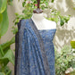 Ajrak Indigo Floral Unstitched Two-Piece – Organic Dye Hand Block Printed Lawn