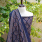 Ajrak Navy Blue Lawn Suit – Organic Dye Hand Block Printed Ajrak Design Dress