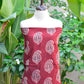 Ajrak Design Dress Red Anbi Motif Lawn– Luxury Organic Dye Hand Block Printed Two-Piece