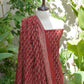 Ajrak Red Kerry – Unstitched Lawn Two-Piece (Shirt & Dupatta)