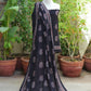 Organic Dye Hand Block Printed Ajrak Black Base Two Tone Anbi Two-Piece Suit – Lawn Shirt & Dupatta | Ajrak Design Dress