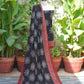 Organic Dye Ajrak Black Starry Lawn Suit – Hand Block Printed Unstitched Two-Piece (Shirt & Dupatta) | Ajrak Design Dress