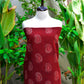 Ajrak Anbi Redish Maroon Organic Dye  Two-Piece – Luxury Hand Block Print Ajrak Design Dress