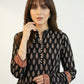 Ajrak Design Dress Mountain Butta Black Contrast Lawn – Hand Block Printed Unstitched Two-Piece (Shirt & Dupatta)
