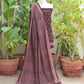 Organic Dye Burgundy Ajrak Lawn Suit – Hand Block Printed Unstitched Two-Piece (Shirt & Dupatta) | Ajrak Design Dress