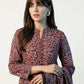 Ajrak Design Dress Floral Bel Two Tone – Natural Dye Hand Block Printed Lawn Two-Piece