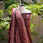 Ajrak Design Dress Floral Bel Maroon – Organic Dye Hand Block Printed Two-Piece (Lawn)