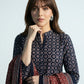 Ajrak Design Dress Floral Jaal Contrast – Organic Dye Hand Block Printed Lawn Two-Piece (Shirt & Dupatta)