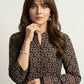 Ajrak Midnight Magic Mums – Hand Block Printed Unstitched Lawn Two-Piece (Shirt & Dupatta)