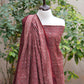 Ajrak Design Dress Maroon Lawn– Organic Dye Hand Block Printed Luxury Ethnic Wear