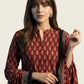 Organic Dye Hand Block Printed Ajrak Mountain Buta Two-Piece – Lawn (Shirt & Dupatta)