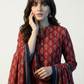 Ajrak Design Dress Floral Butti – Organic Dye Hand Block Printed Two-Piece ( Lawn)
