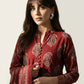 Ajrak Design Dress Red Anbi Motif Lawn– Luxury Organic Dye Hand Block Printed Two-Piece