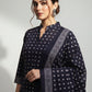 Ajrak Design Dress Cosmic Diamonds Black – Organic Dye Hand Block Printed Lawn Two-Piece (Shirt & Dupatta)