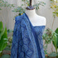 Ajrak Indigo Badam – Organic Dye Hand Block Printed Unstitched Two-Piece Lawn
